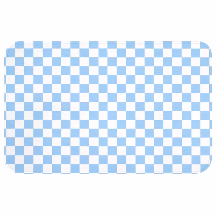 Schaakbord - Klassiek - Blauw Badmat middel 997 -3d