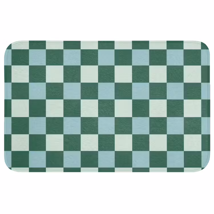 Schaakbord - Klassiek - Groen Badmat middel 997 -3d