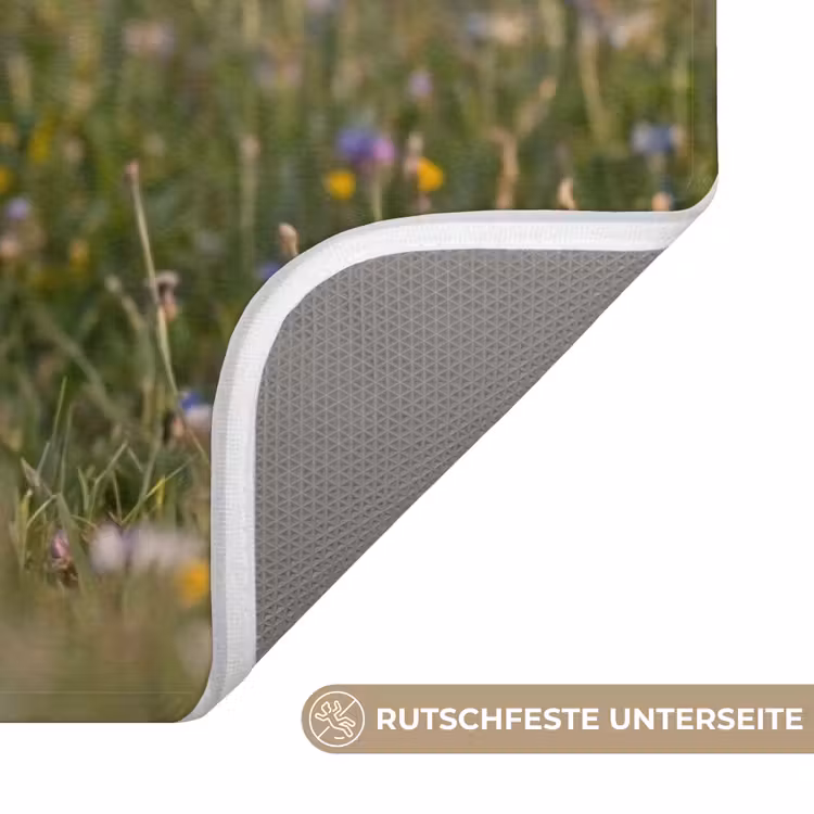 Ooienvaar - Bloemen - Weide - Kleurrijk Badmat middel -USP_AntislipDE