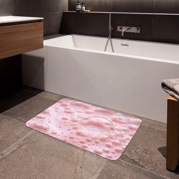 Schuim - Structuur - Roze Badmat middel -sfeer3