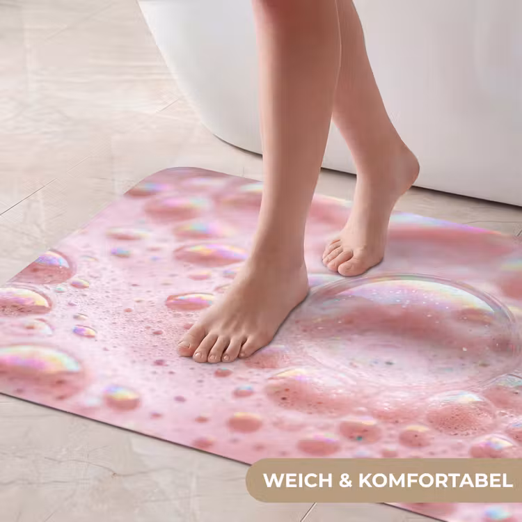 Schuim - Structuur - Roze Badmat middel -USP_ZachtDE