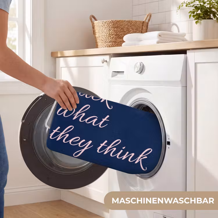 Fuck what they think - Blauw - Cursief Badmat middel -USP_WasbaarDE
