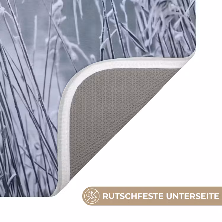 Riet - Bevroren - Winter - Natuur Badmat middel -USP_AntislipDE