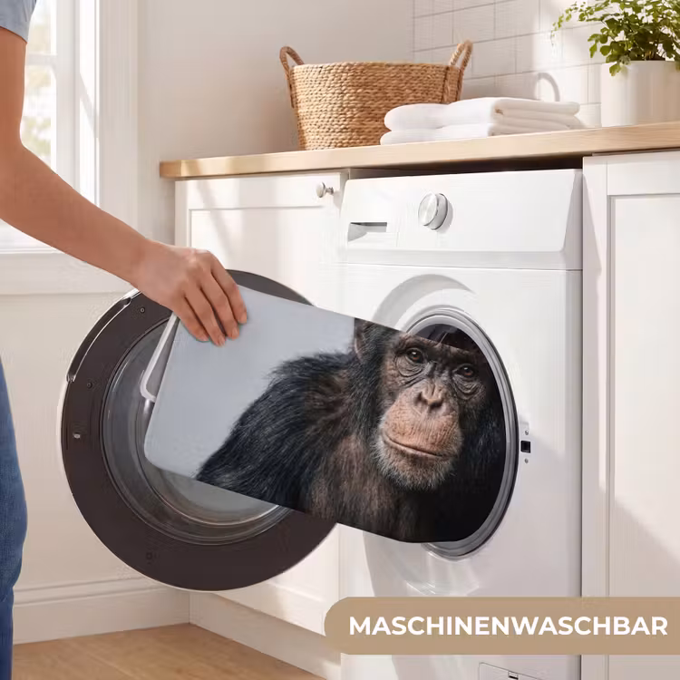 Chimpansee - Badeend - Grijs Badmat middel -USP_WasbaarDE