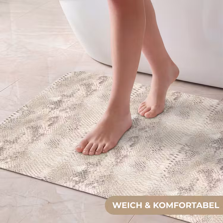 Slang - Patroon - Beige Badmat middel 997 -USP_ZachtDE