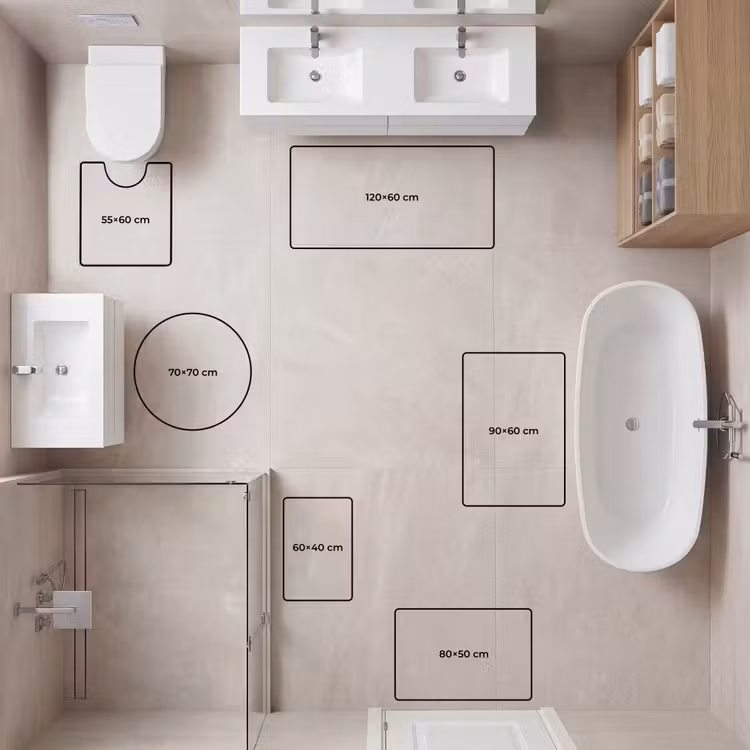 Slang - Schubben - Kleurrijk Badmat middel 997 -USP_FormaatOverzicht