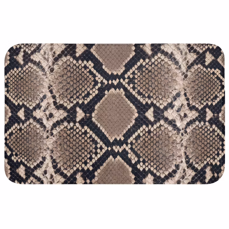 Slangenprint - Python - Bruin Badmat middel -3d