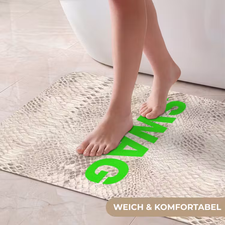 Slangenprint - SWAG - Neon - Groen Badmat middel -USP_ZachtDE