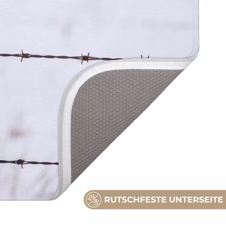 Sneeuwuil - Hek - Sneeuw - Wit Badmat middel -USP_AntislipDE