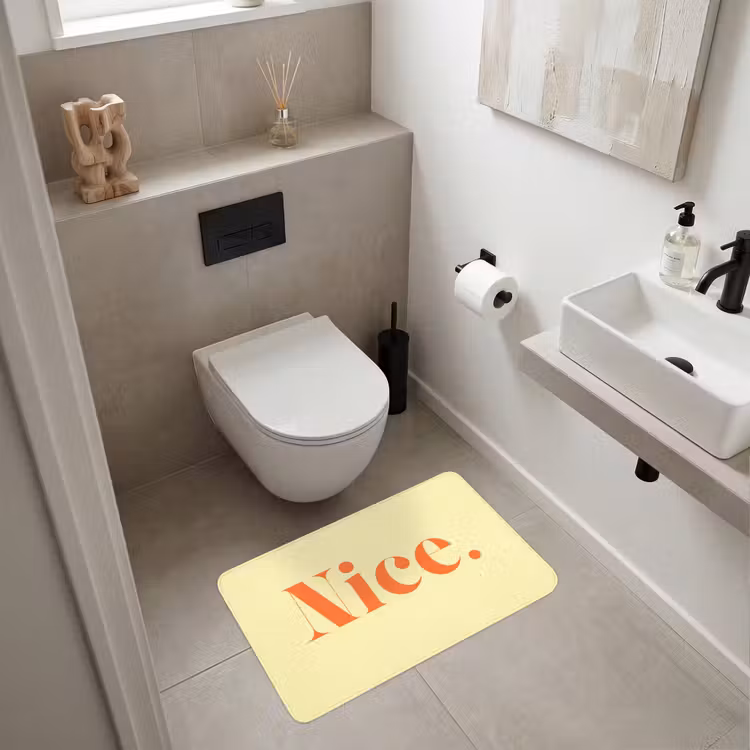 Nice - Oranje - Geel - Minimalistisch Badmat middel -sfeer4