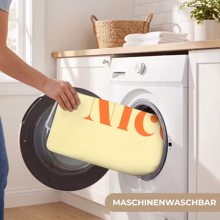 Nice - Oranje - Geel - Minimalistisch Badmat middel -USP_WasbaarDE