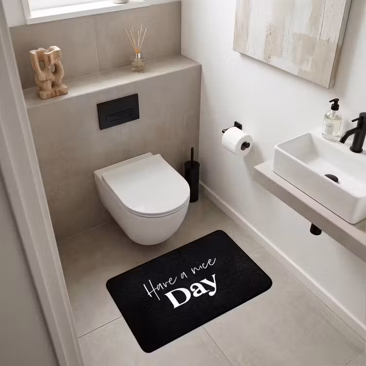 Have a nice day - Quotes - Zwart - Spreuken Badmat middel -sfeer4