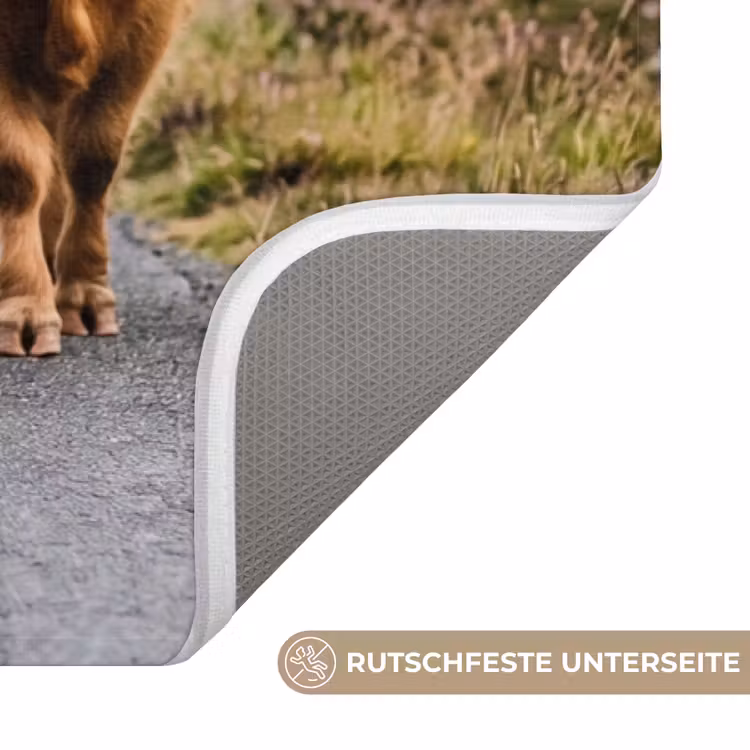 Schotse Hooglanders - Weg - Landschap - Kudde Badmat middel -USP_AntislipDE