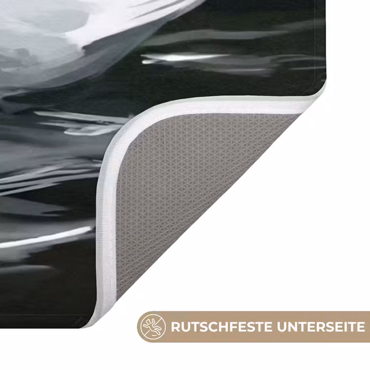 Zwaan - Water - Natuur - Realistisch - Wit Badmat middel -USP_AntislipDE