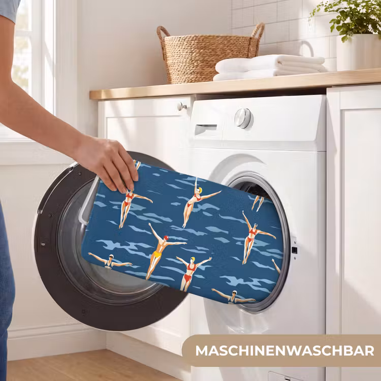 Zwemsters- Retro - Blauw Badmat middel 997 -USP_WasbaarDE