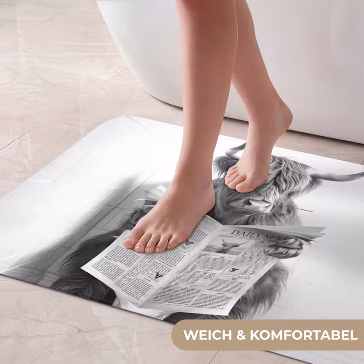 Schotse Hooglander - Dier - Krant - WC Badmat middel -USP_ZachtDE