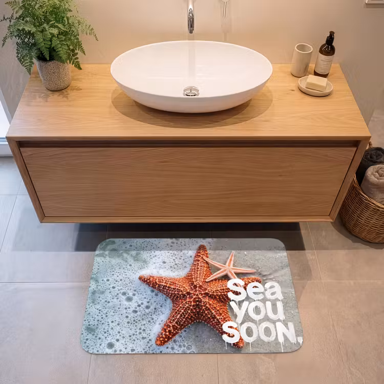 Sea you soon - Zeester - Zee Badmat middel -sfeer1
