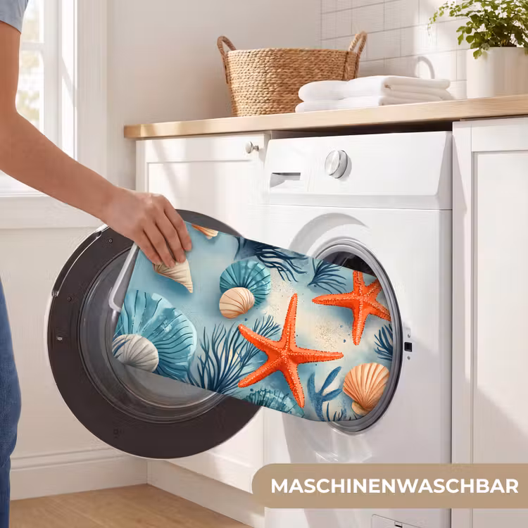 Zeesterren - Schelpen - Illustratie - Zand Badmat middel -USP_WasbaarDE