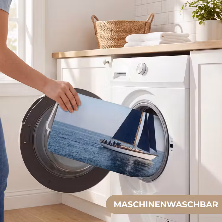 Zeilboot - Zee - Blauw Badmat middel -USP_WasbaarDE