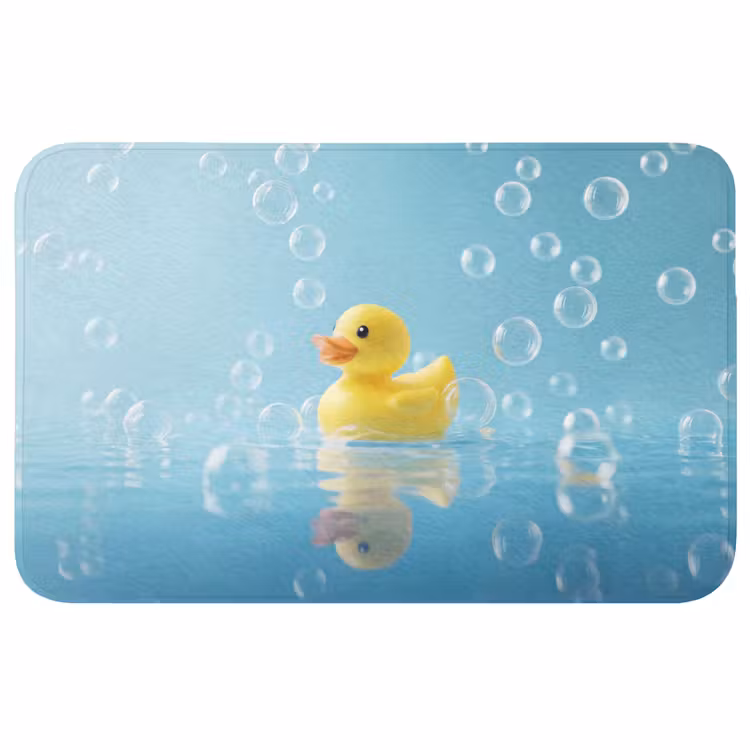 Bubbels - Badeend - Geel Badmat middel -3d