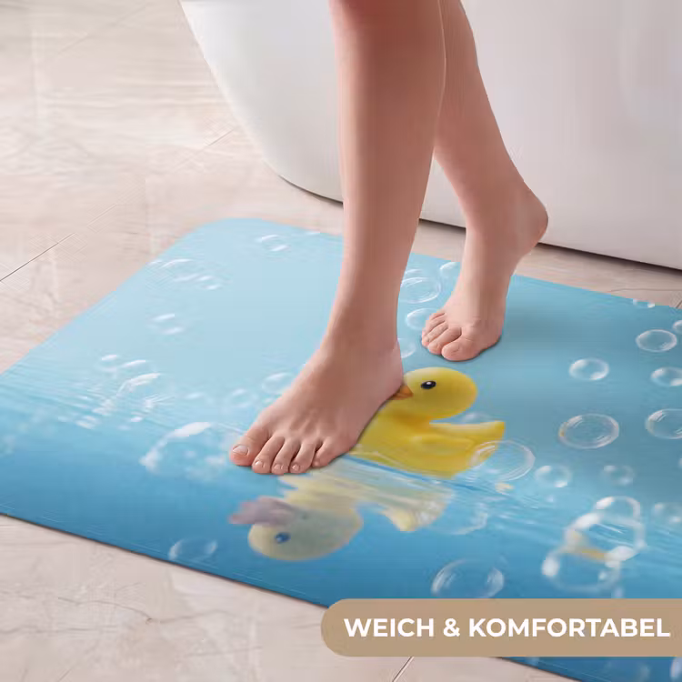Bubbels - Badeend - Geel Badmat middel -USP_ZachtDE