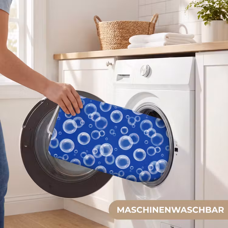 Bubbels - Patroon - Blauw Badmat middel -USP_WasbaarDE