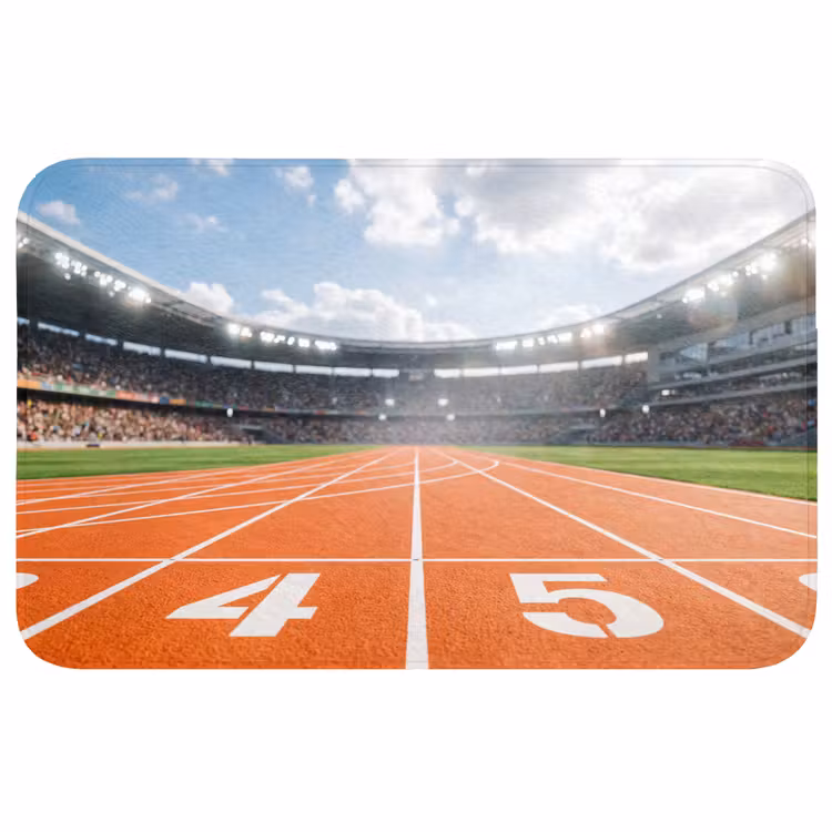 Sintelbaan - Stadion - Sport -Oranje Badmat middel -3d