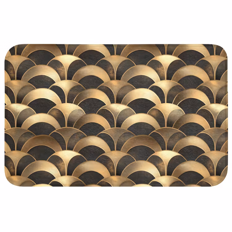 Schubben - Structuur - Goud Badmat middel 997 -3d