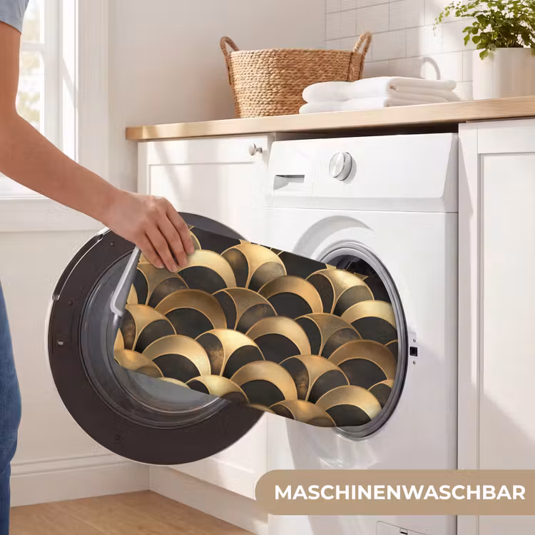Schubben - Structuur - Goud Badmat middel 997 -USP_WasbaarDE