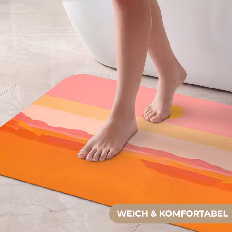 Zon - Abstract - Landschap - Oranje Badmat middel -USP_ZachtDE