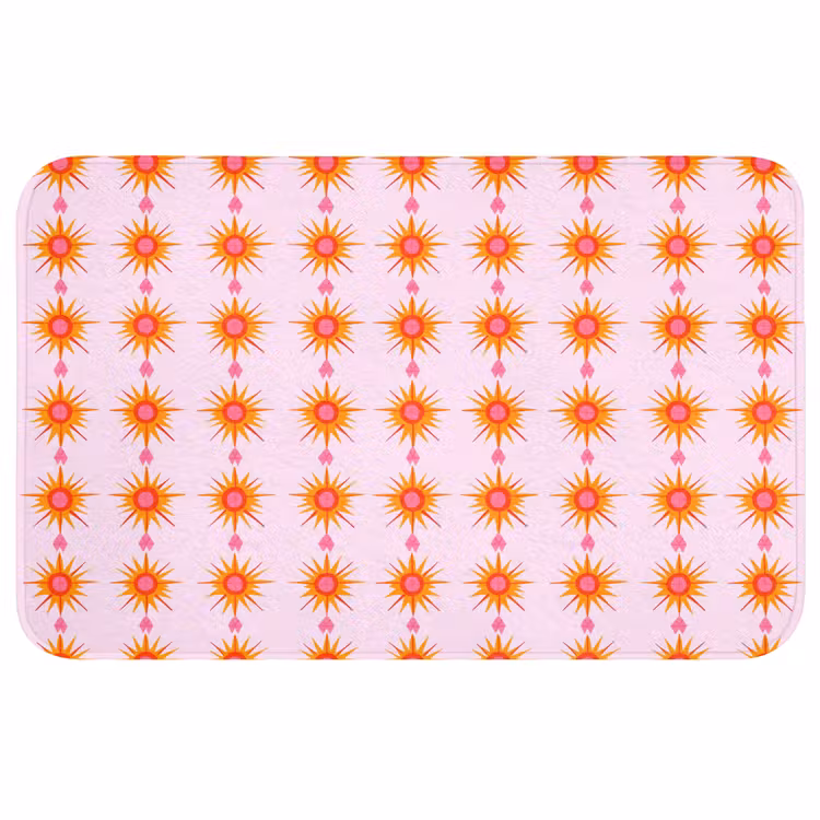 Zon - Motief - Roze Badmat middel 997 -3d