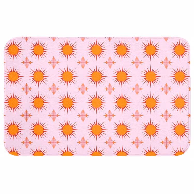 Zon - Patroon - Roze Badmat middel 997 -3d