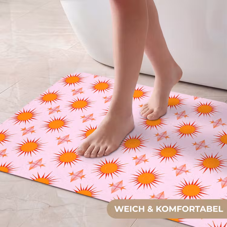 Zon - Patroon - Roze Badmat middel 997 -USP_ZachtDE
