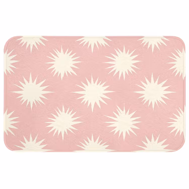 Zonnen - Patroon - Roze Badmat middel 997 -3d