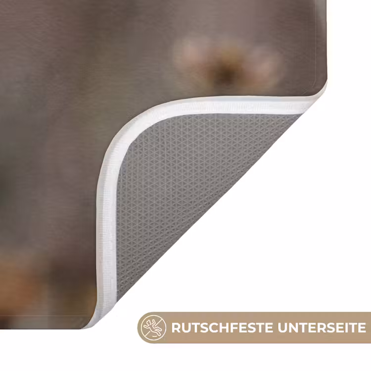 Zonnehoed - Droogbloemen - Geel - Warm Badmat middel -USP_AntislipDE