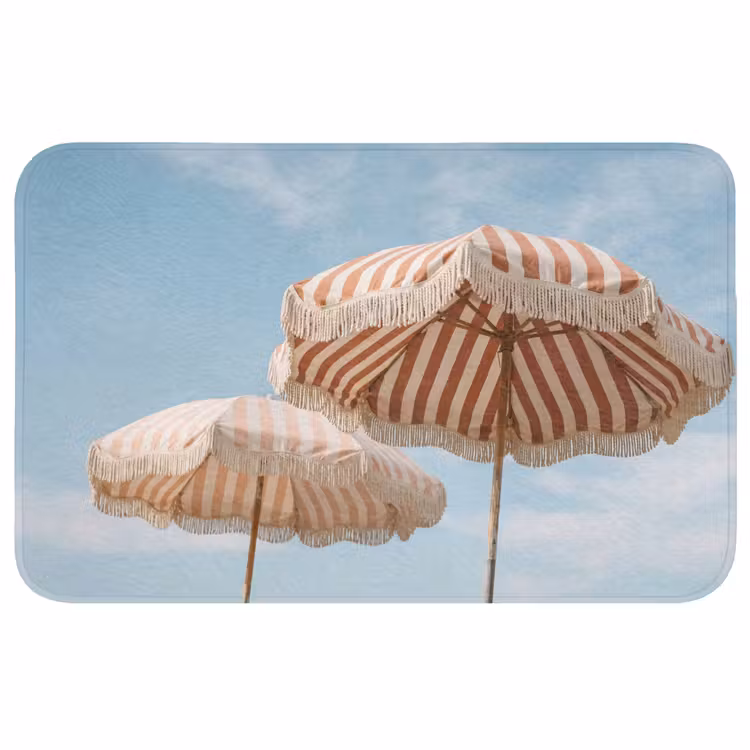Parasol - Lucht - Rood Badmat middel -3d