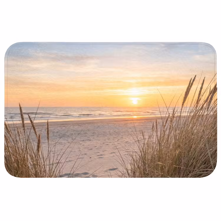 Zonsondergang - Duinen - Zee Badmat middel -3d