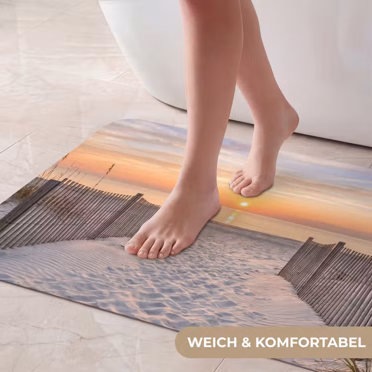 Zonsondergang - Strand - Zand Badmat middel -USP_ZachtDE