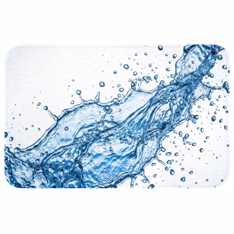Spash - Water - Blauw Badmat middel -3d