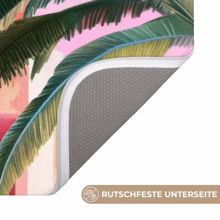 Stad - Roze - Palmbomen Badmat middel -USP_AntislipDE