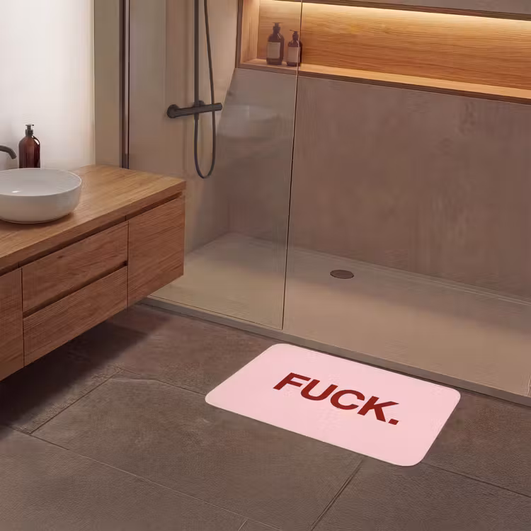Statement - Krachtig - Roze Badmat middel -sfeer2