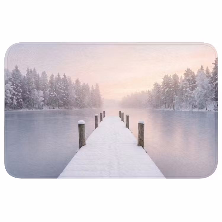 Steiger - Meer - Mist - Winter - Serene Badmat middel -3d