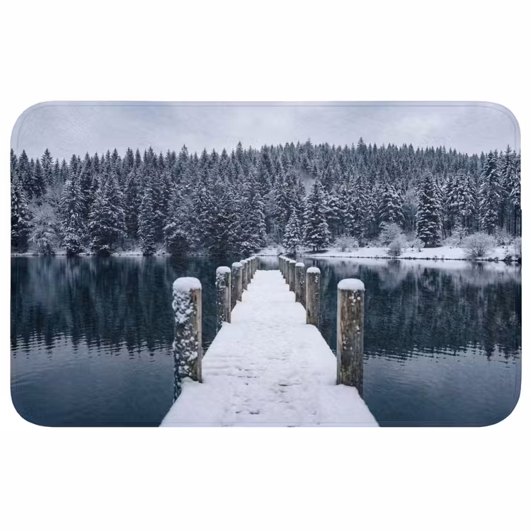 Steiger - Meer - Sneeuw - Bergen - Rustgevend Badmat middel -3d