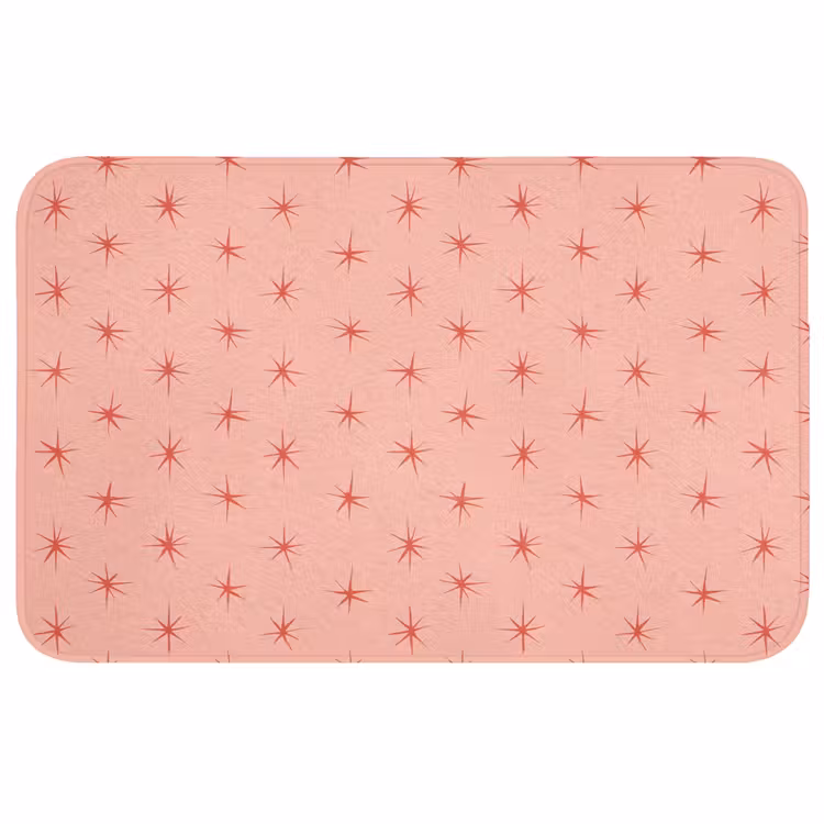 Sterretjes - Patroon - Oranje Badmat middel 997 -3d