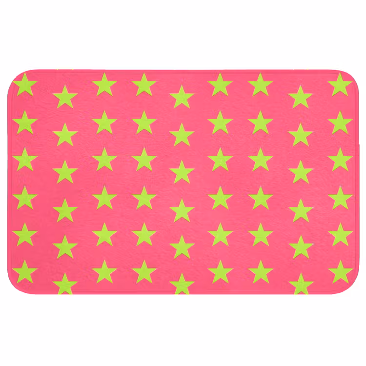 Sterren - Patroon - Roze Badmat middel 997 -3d