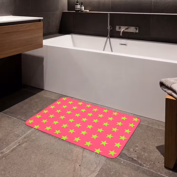 Sterren - Patroon - Roze Badmat middel 997 -sfeer3