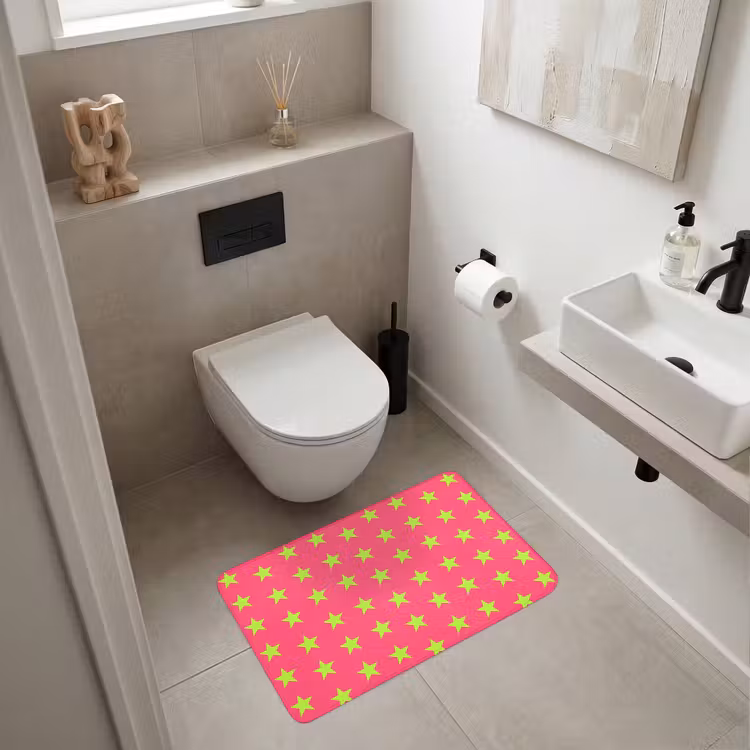 Sterren - Patroon - Roze Badmat middel 997 -sfeer4