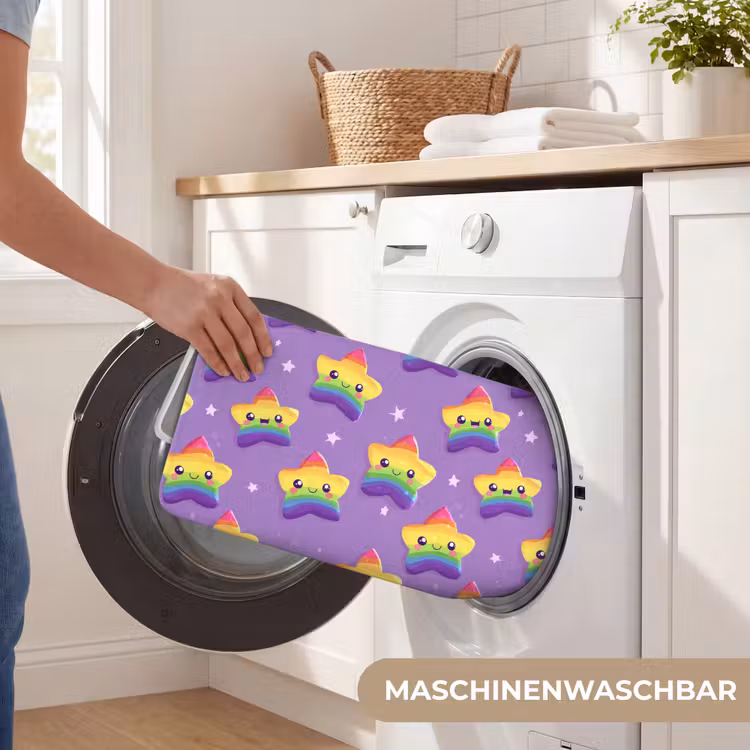 Sterren - Regenboog - Paars Badmat middel 997 -USP_WasbaarDE
