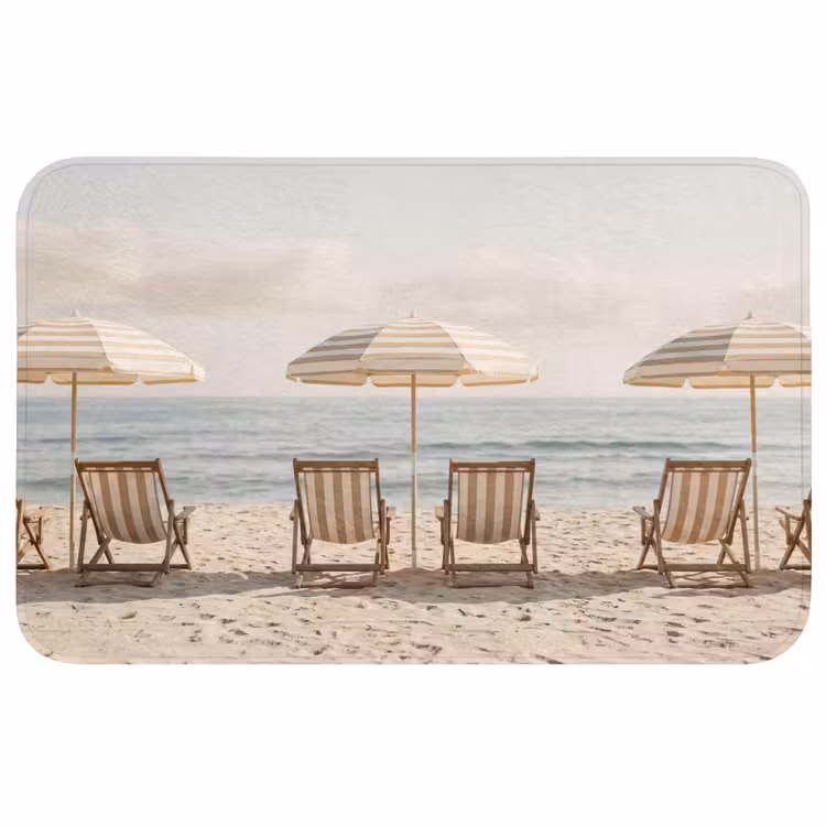 Strand - Stoelen - Parasol Badmat middel -3d