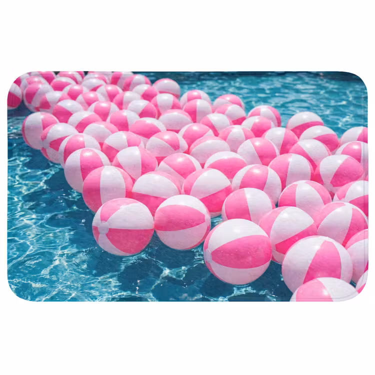 Strandballen - Roze - Water Badmat middel -3d